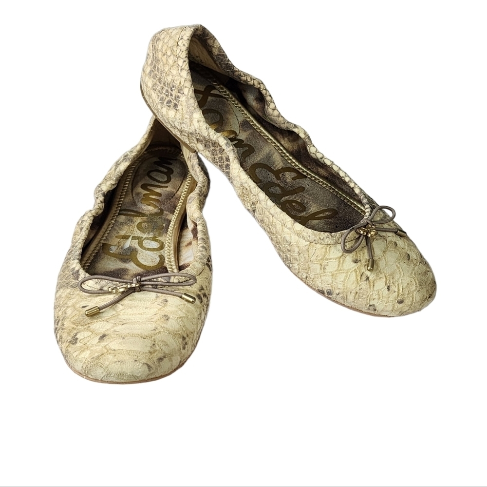 Sam Edelman Felicia Snake Python Leather Flats - image 2